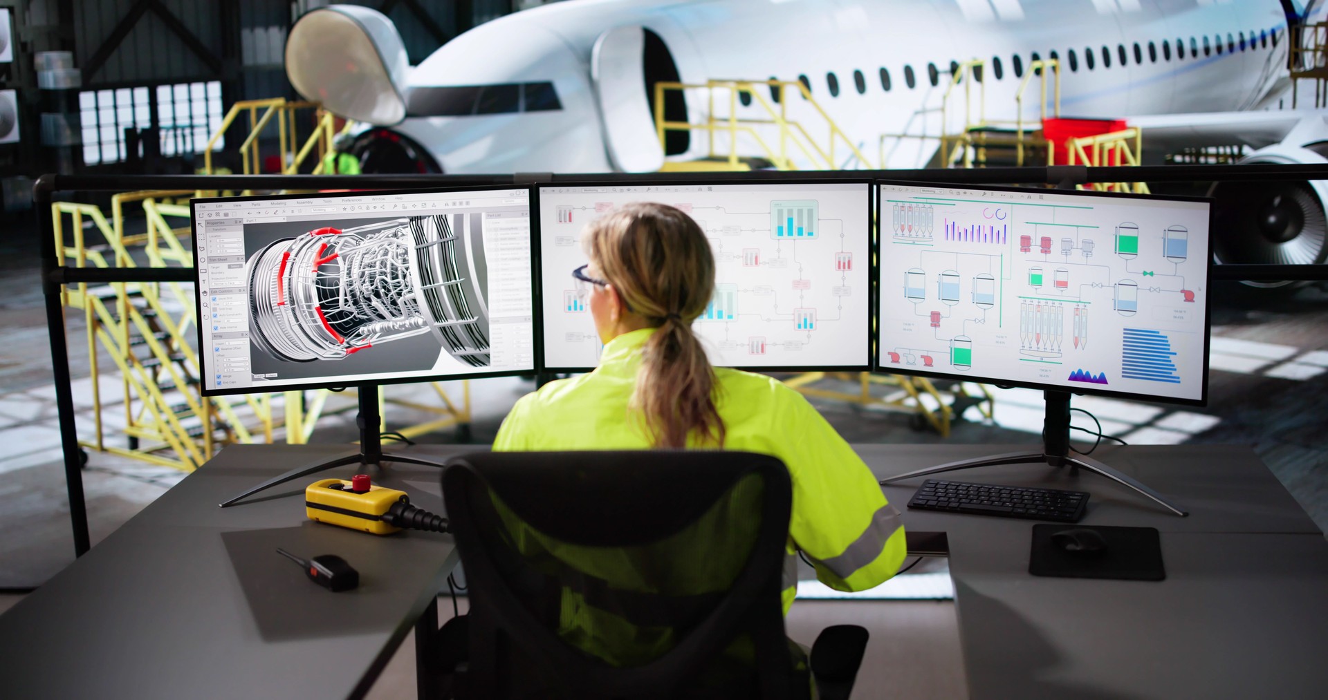 Aircraft Maintenance And Repair. 3D Software